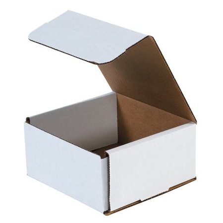 Box Packaging Corrugated Mailers, 6L x 6W x 3H, White, PK50 M663